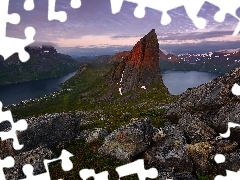 Norwegia, Skały, Segla, Morze, Szczyt, Senja, Wyspa, Góry