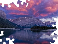 Góry, Alberta, Kanada, Jezioro Upper Kananaskis Lake