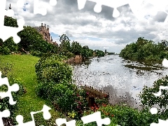 Uniwersytetu, Ogródek, Worcester, Wieża, Dom, Rzeka Severn