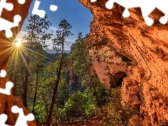 Promienie słońca, Skały, Arizona, Stany Zjednoczone, Sedo