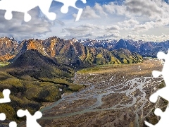 Rozlewiska, Dolina, Islandia, Kompleks, Torfajokull, Rzeka,