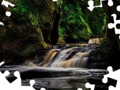 Skały, Rzeka Carnock Burn, Wąwóz, Finnich Glen, Szkocja