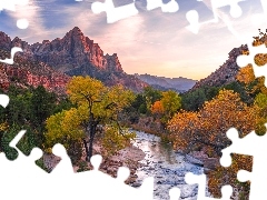 Stan Utah, Stany Zjednoczone, Park Narodowy Zion, Góry Watc