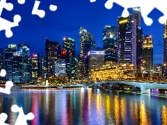 Domy, Central Business District, Singapur, Promenada Esplana