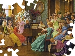 Słuchacze, Pianista, Koncert, Fortepian