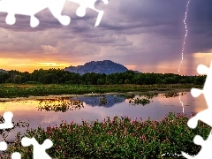 Prescott, Arizona, Piorun, Hrabstwo Yavapai, Stany Zjednoczone, Jezioro Willow Lake, Burza