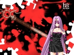 kij, kobieta, opaska, strój, Fate Stay Night