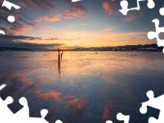 Norwegia, Jezioro Tyrifjorden, Zima, Okręg Buskerud