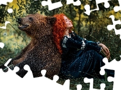 Merida Waleczna, Niedźwiedź, Rudowłosa, Kobieta, Cosplayer