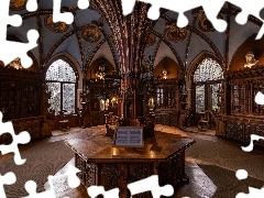 Dolna Saksonia, Niemcy, Biblioteka, Zamek Marienburg, Wnętrze