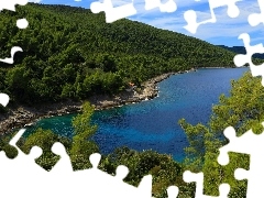 Zielone, Góry, Drzewa, Dom, Lasy, Jezioro