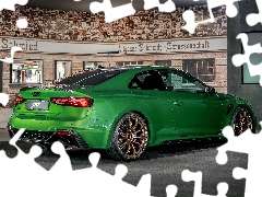 ABT, Zielone, Tył, Bok, Coupe, Audi RS5