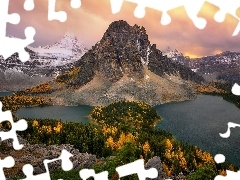Góra Mount Assiniboine, Kolumbia Brytyjska, Góry, Park Pro