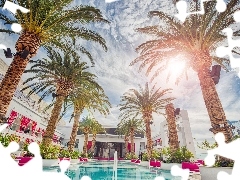 Las Vegas, Stany Zjednoczone, Basen, Palmy, Cromwell Hotel, Stan Nevada