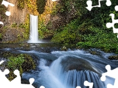 Rzeka, North Umpqua River, Stany Zjednoczone, Skały, Stan O