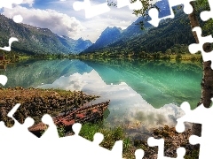 Okręg Sogn og Fjordane, Norwegia, Brzeg, Fiord Sognefjorden