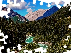 Rzeka, Park Narodowy Jasper, Athabaska, Góry Skaliste, Albe