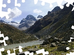 Kamienie, Góry, Piz Buin, Austria