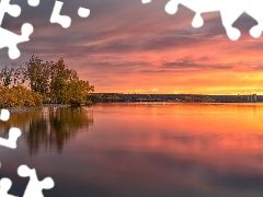 Niebo, Drzewa, Stany Zjednoczone, Jezioro, Kolorado, Kolorow