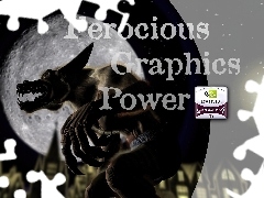 grafika, smok, Nvidia, logo, potwór