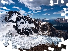 GĂłry, Ĺnieg, Argentyna, Niebo, Patagonia, Glaciar Pied