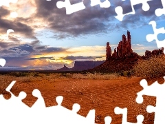Region Monument Valley, Skały, Stan Utah, Wyżyna Kolorado,