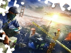 Gra, Mężczyzna, Dźwig, Watch Dogs 2