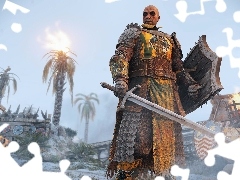 Miecz, Tarcza, For Honor, Rycerz, Gra