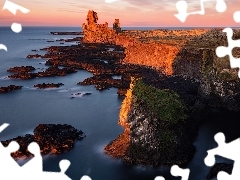 Morze, Półwysep Snaefellsnes, Islandia, Skały