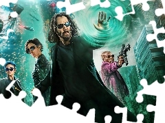 Postacie, Aktorzy, Triniti, Neo, Bugs, Matrix Zmartwychwstania, The Matrix Resurrections, Keanu Reeves, Aktor, Film, Morfeush