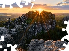 Schrammsteine, Park Narodowy Saskiej Szwajcarii, Niemcy, Zac