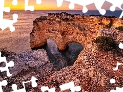 Lagoa, Portugalia, Skały, Marinha Beach, Morze, Algarve