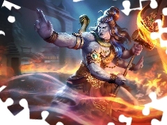 Postać, Lord Shiva, Ogień, Wąż, Trójząb, Smite Battleg