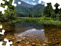 Jezioro Lunzkie, Jezioro, Odbicie, Lunzersee, Góry, Drzewa,