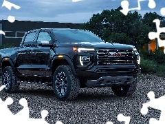 GMC Canyon Denali, Czarny, Przód, Crew Cab