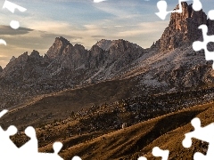 Passo di Giau, Dolomity, Belluno, Włochy, Góry, Przełęcz