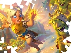 PostaÄ, Gra, Gobliny, Zielone, Battle Healer, Clash Royale