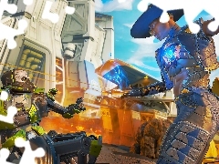 Kapelusz, Apex Legends, Robot, Kobieta, Gra, Promienie, Konstrukcja