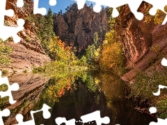 Skały, Arizona, West Fork of Oak Creek, Sedona, Stany Zjedn