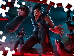 Ash Williams, Fortnite, Piła, Plakat, Łańcuchy, Postać