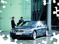 Budynek, Ludzie, Bmw Seria 7, Szkło, E66