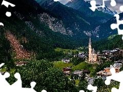 Domy, GĂłry, Heiligenblut, Austria, KoĹciĂłĹ Ĺw