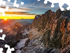 GĂłry, Szczyt, ZachĂłd sĹoĹca, Hoher Dachstein, Dr