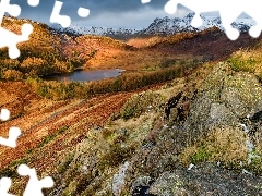 Dolina, GĂłry, Jezioro, Blea Tarn, Park Narodowy Lake Dist