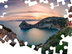 SkaĹy, Morze, Sardynia, WĹochy, Zatoka Cagliari, PĂł