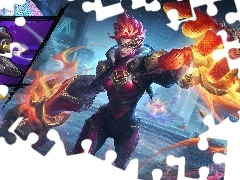 PostaÄ, League of Legends, Kobieta, Wild Rift, Gra, Superhero, OgieĹ