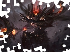 PostaÄ, Jarvan IV, OgieĹ, KsiÄĹźe, Rogi, League of Legends Herald of Chaos, Gra, BroĹ