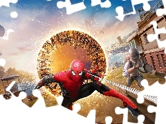 PUBG Mobile Lite, Gra, Spider-Man No Way Home, PostaÄ, Spadochrony, Zrzut, Ulica, Domy, Spider-Man