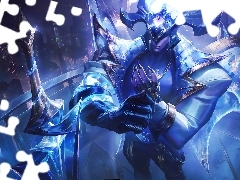 Aatrox, League of Legends Prestige Edition, HeĹm, PostaÄ, Gra, Uniform, Miecz