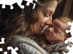 Mama, NiemowlÄ, Kobieta, Dziecko
